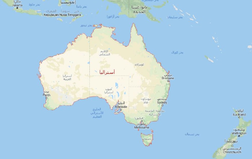 خريطة استراليا